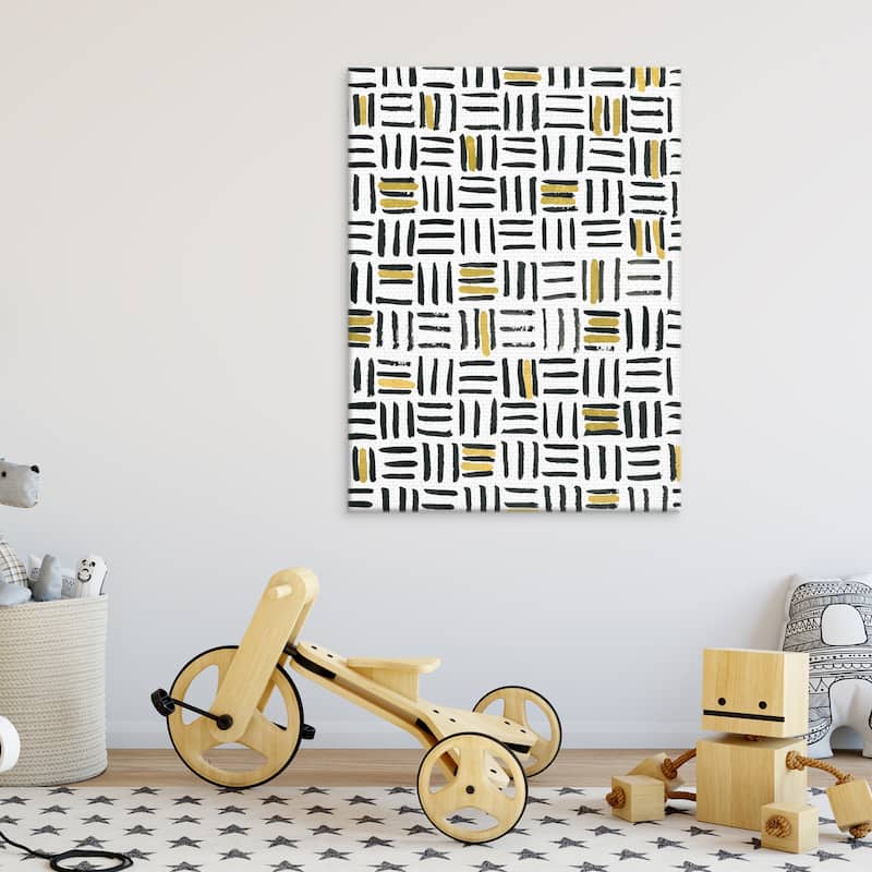 Thatch with Gold by Emma Jones Canvas Art Print
