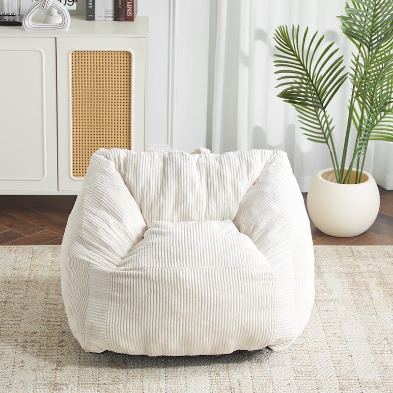 Christopher Knight Home-Wolfeboro Fabric Bean Bag Chair - Beige