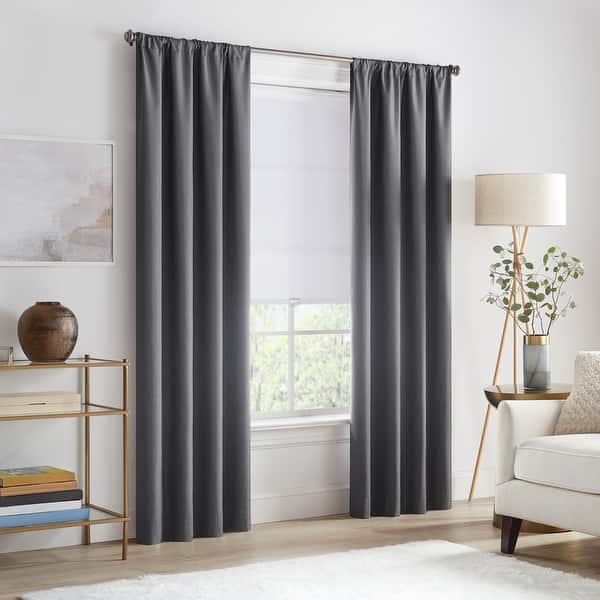 slide 2 of 21, Eclipse Holden Solid Light Filtering Light Filtering Cordless Roller Shade 27x72 - White