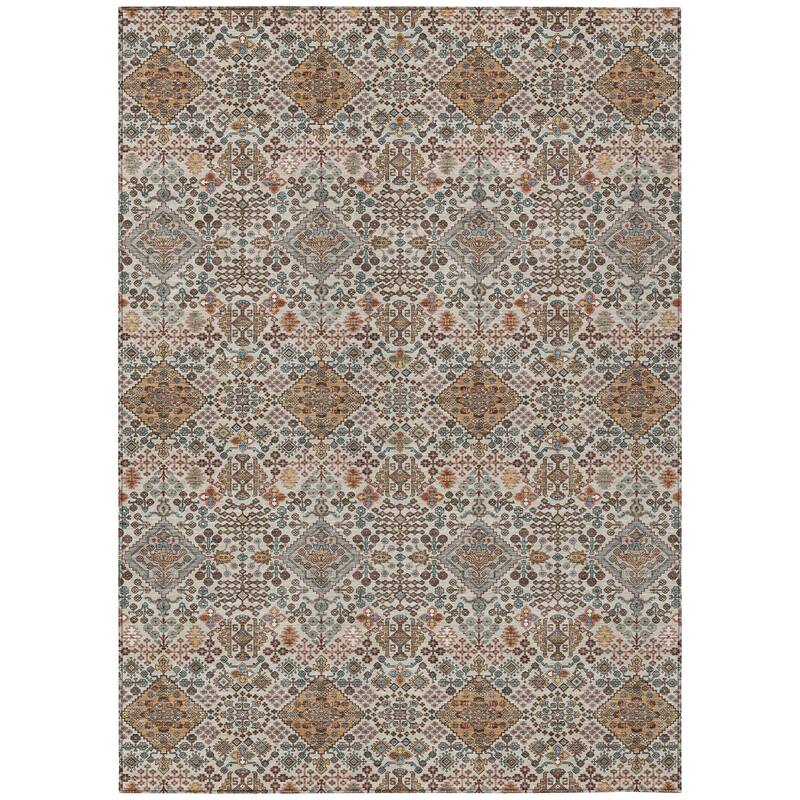 Machine Washable Indoor/ Outdoor Global Bidunga Chantille Rug