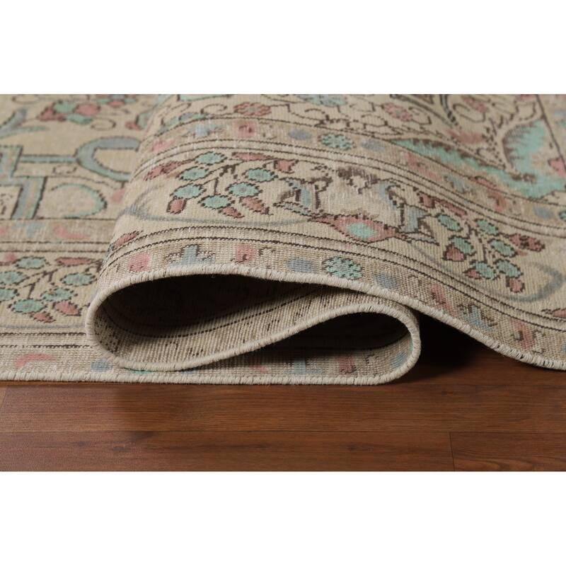 Medallion Tabriz Persian Area Rug Oriental Handmade Wool Carpet - 8'0"x 11'1"