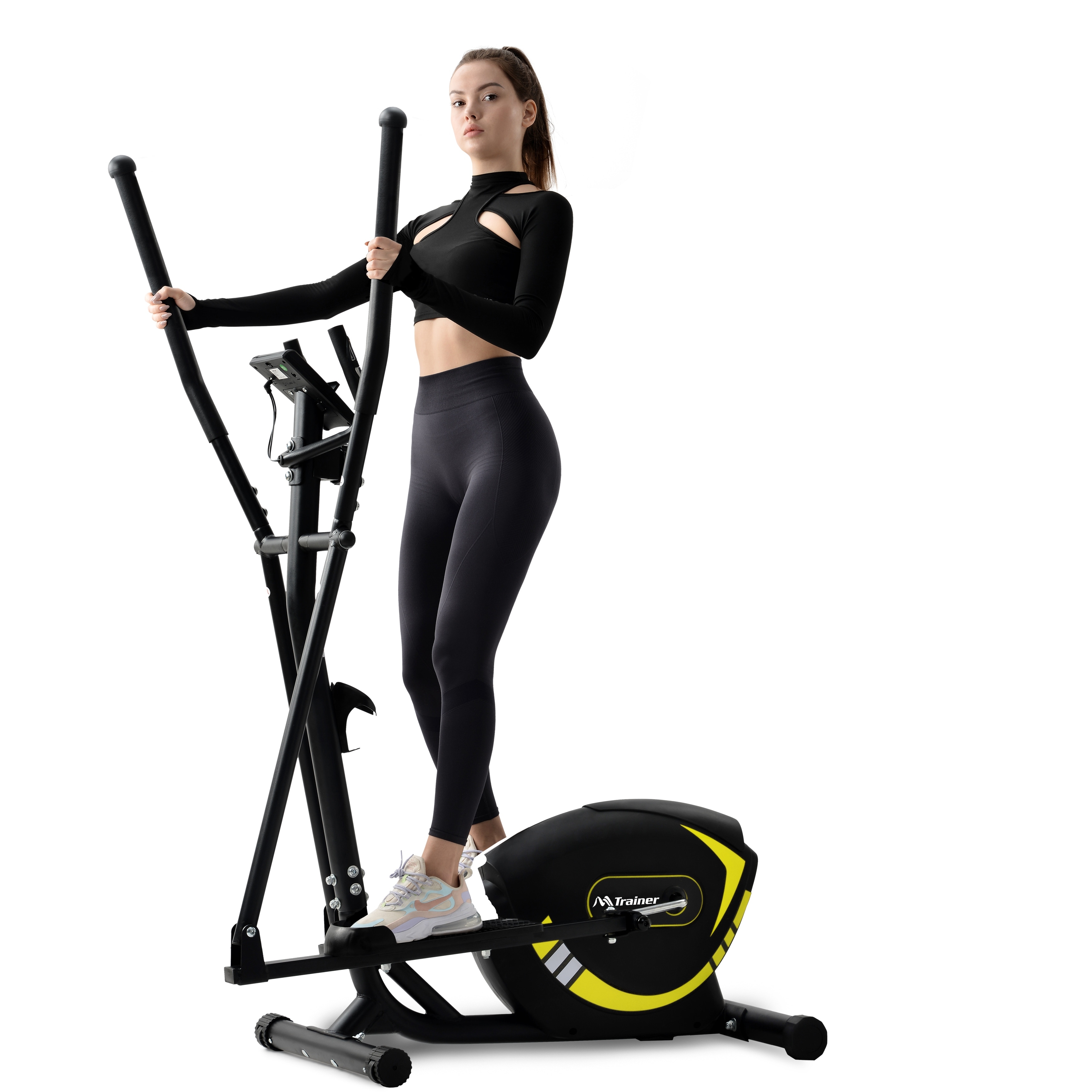 Elliptical Upright Exercise Bike Trainer with 8 Level Magnetic