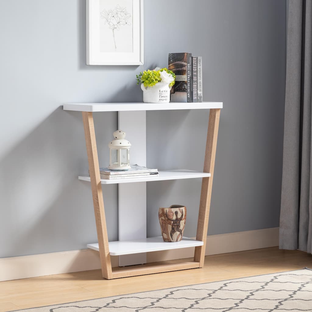 Contemporary Console Table with Curved Intersecting Legs and Spacious Top
