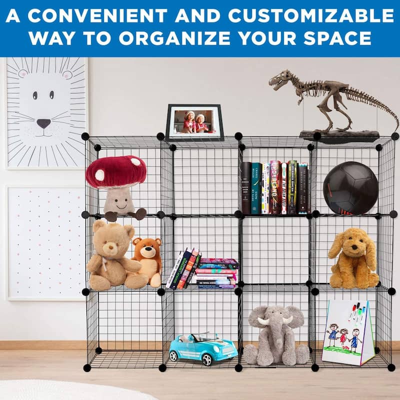 Work-It! 12-Cube Wire Storage Organizer