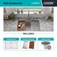 preview thumbnail 6 of 5, 33 Inch Lexicon Platinum Quartz Composite Drop-in Undermount Single Bowl Workstation Galaxy Concrete Kitchen Sink LP-750TM-C