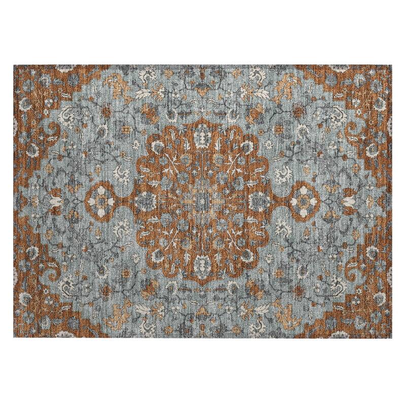 Machine Washable Indoor/ Outdoor Traditional Savannah Chantille Rug