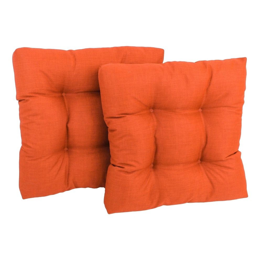 Blazing Needles 19-inch Tufted Indoor/Outdoor Chair Cushion (Set of 2)