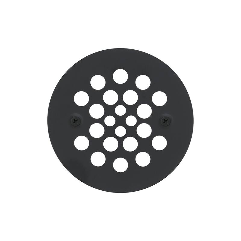 4.25" Round Shower Drain Cover in Matte Black - YES