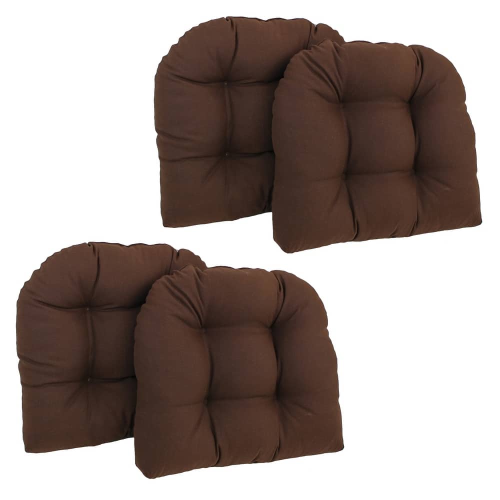 19-inch Twill U-shaped Chair Cushion (Set of 1, 2, or 4) - 19 x 19