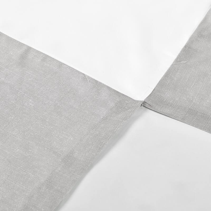 Lush Decor Baby Printed Linen Textured Solid Crib Skirt