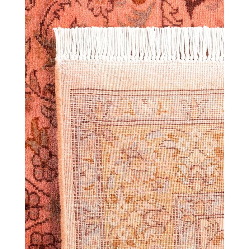 Overton Hand Knotted Wool Vintage Inspired Modern Contemporary Overdyed Pink Area Rug - 3' 2" x 5' 3"