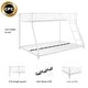 preview thumbnail 14 of 16, Metal Bunk Bed, Twin over Full Bunk Bed with Ladder, Heavy-duty Sturdy Metal Bedframe with Safety Guard Rails, CPC Certified