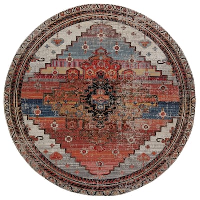 Cicero Indoor and Outdoor Medallion Area Rug