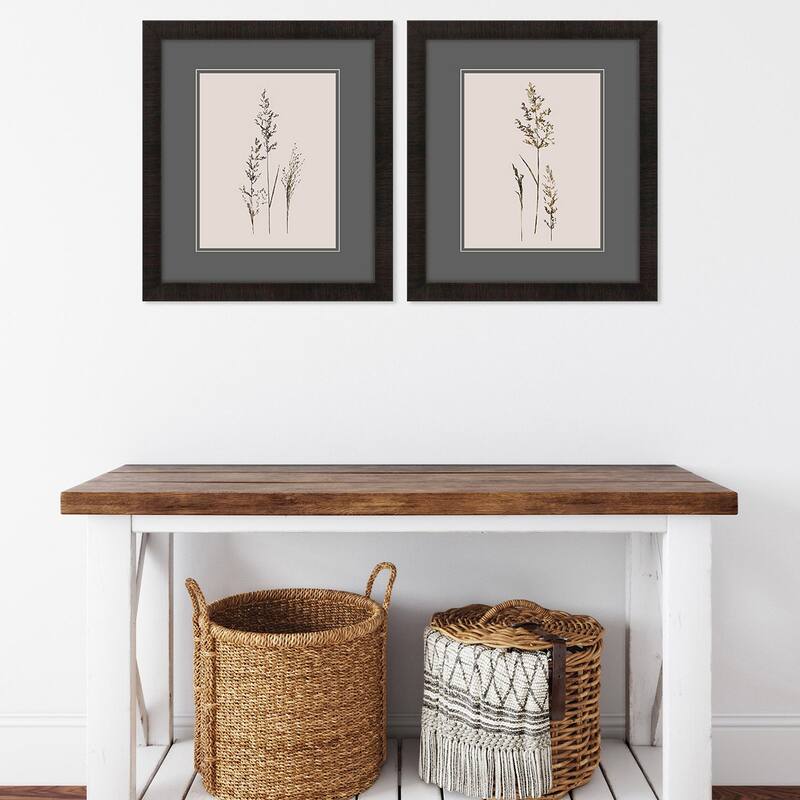 Delicate Stems S/2 Framed Art Under Glass