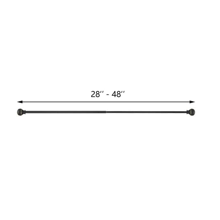 Acroma Adjustable Single Curtain Rod with Globe Ball Finial