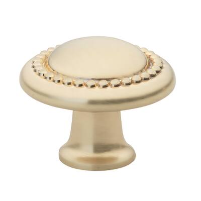 GlideRite 1.25 Inch Transitional Round Beaded Cabinet Knob