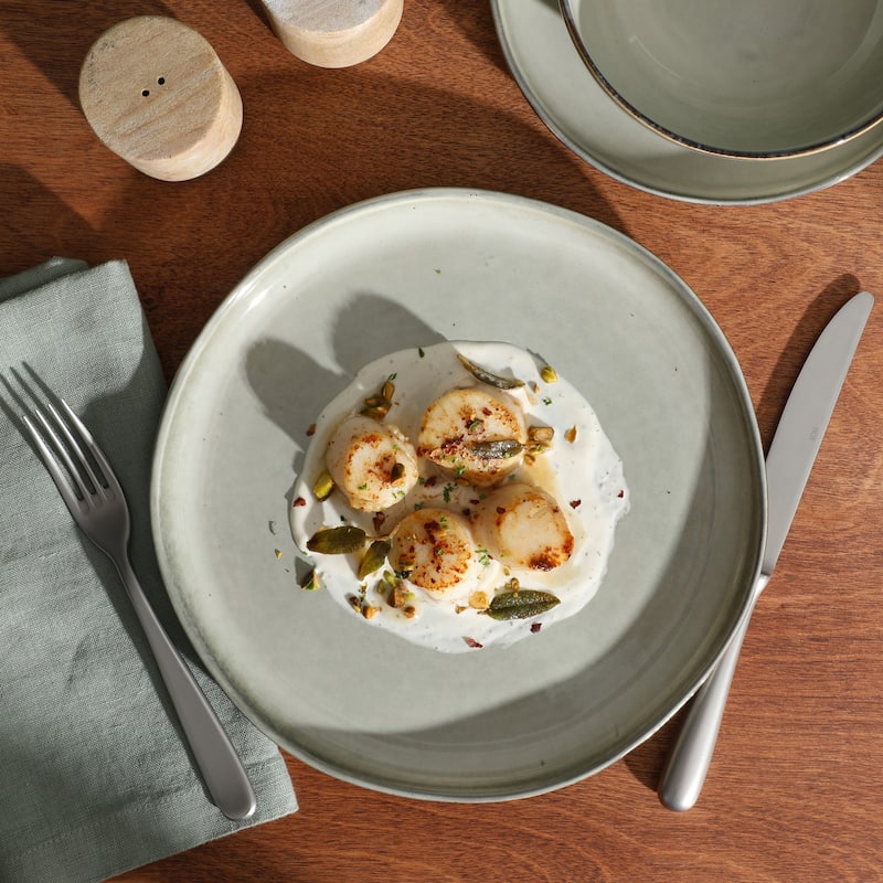 Gibson Soho Lounge Nardini 12 Piece (Service for 4) Plates and Bowls Reactive Glaze Dishes Stoneware Dinnerware Set