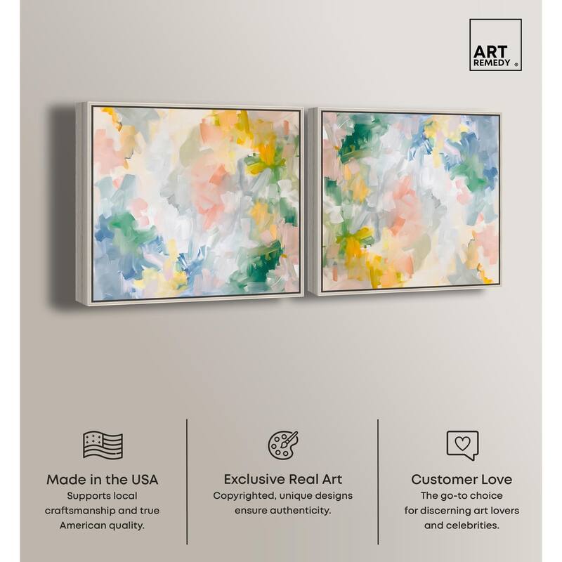 Sage Green Glam Canvas by Art Remedy