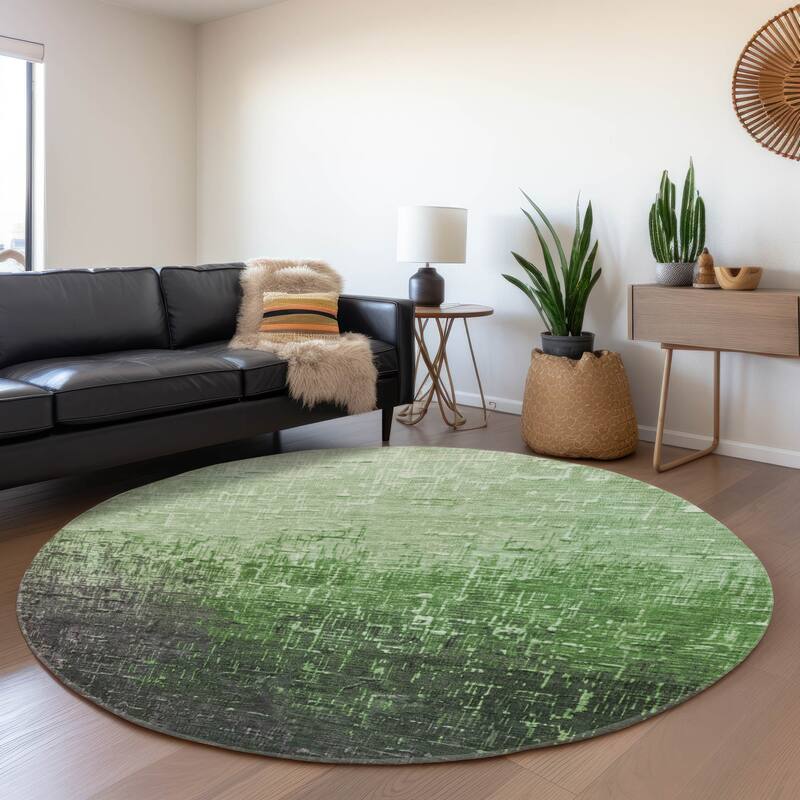 Premium Washable Super Soft Casual Ombre Mayfield Rug - Green - 8' x 8'
