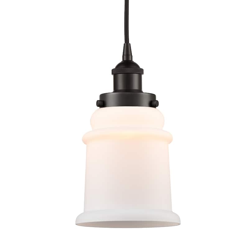 Innovations Lighting 616-1PH-11-6 Canton Pendant Canton 6" Wide Mini - Oil Rubbed Bronze / Matte White