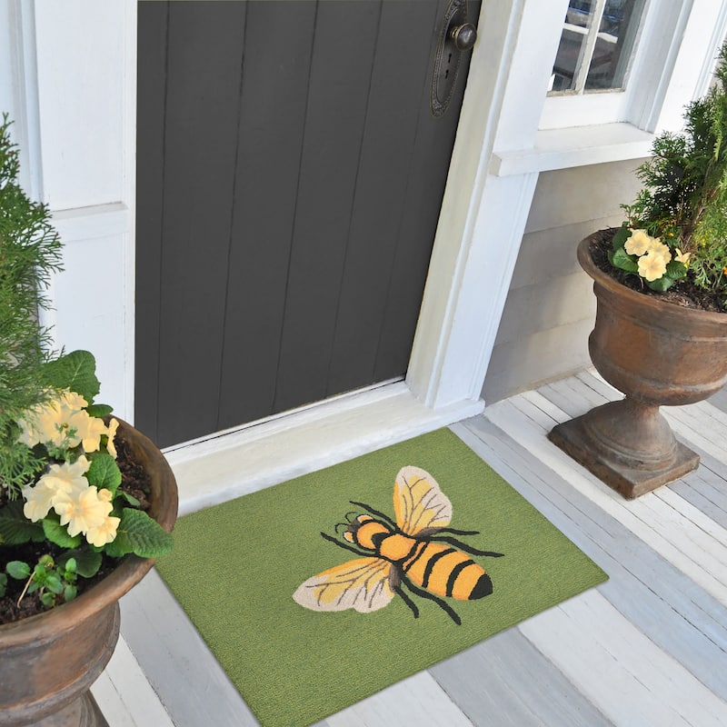 Liora Manne Frontporch Stars & Stripes Indoor/Outdoor Rug - 2'6" x 4' - 2'6" x 4' - Red