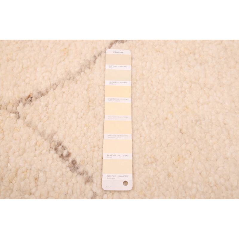 ECARPETGALLERY Hand-knotted Looma Cream Wool Rug - 8'3 x 9'10