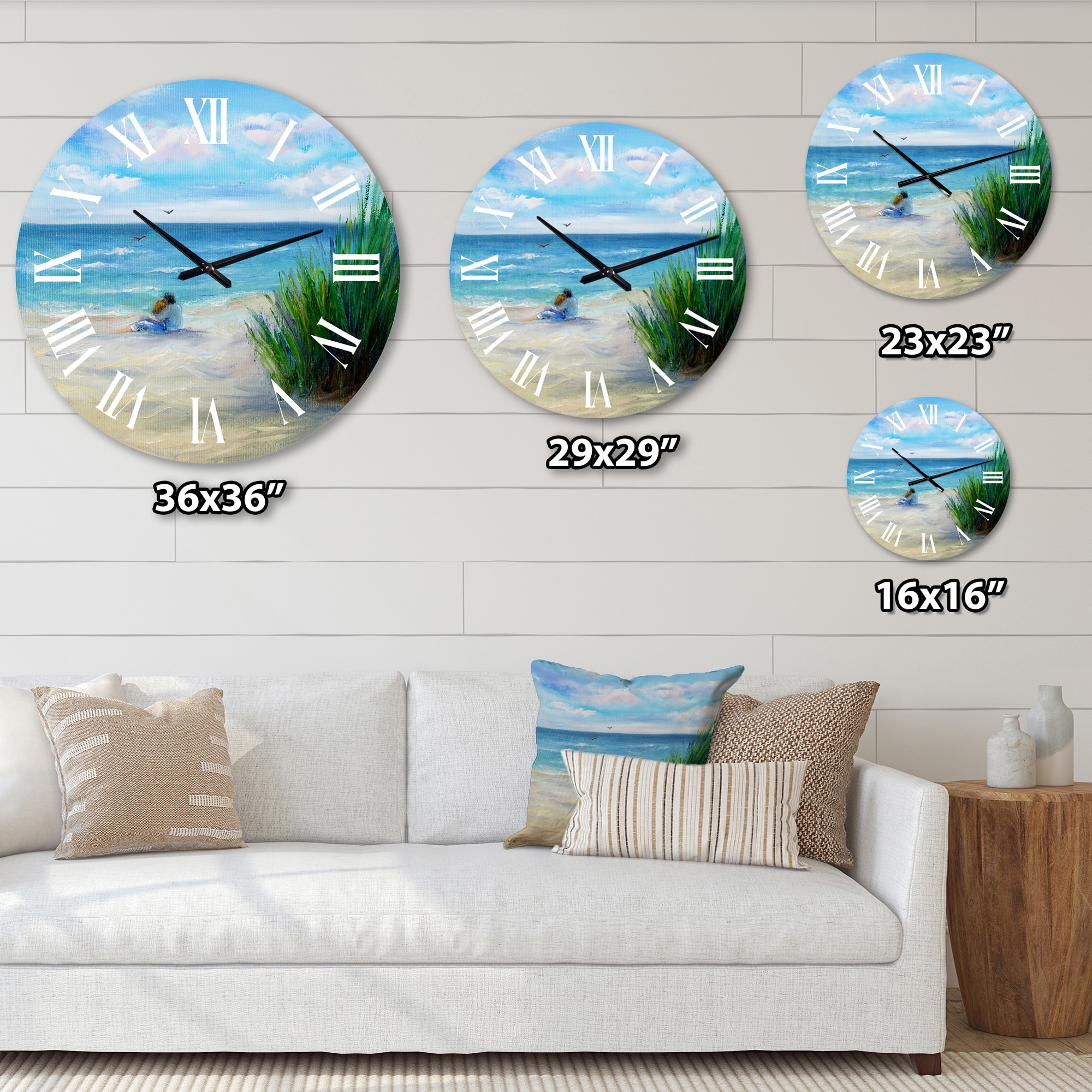 Designart 'Couple In Love By The Beach' Nautical & Coastal-image