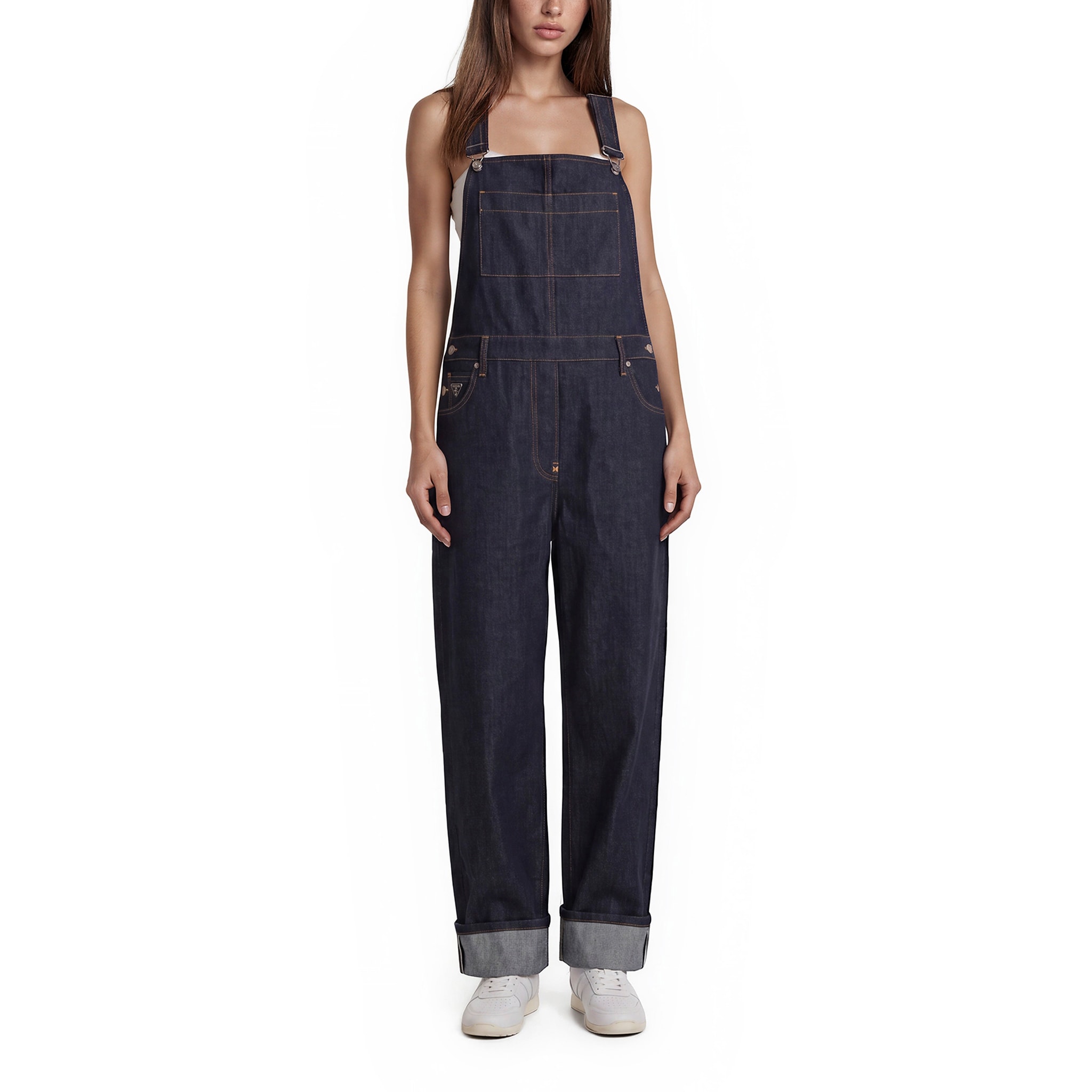 Prada Dark Wash Denim Overalls
