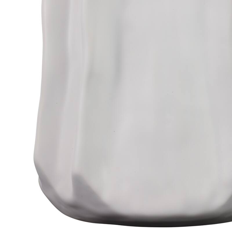Decorative Vase - White Ceramic Sleek Design