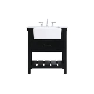 Elegant Lighting VF60130 Clement 30" Free Standing Single Basin Vanity