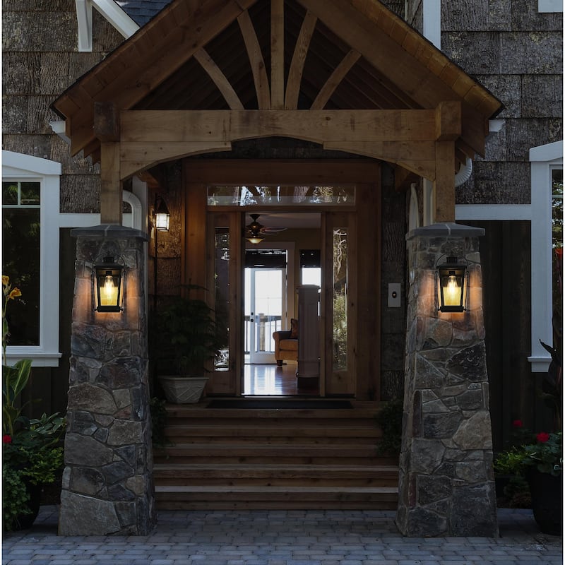 Kael Outdoor Wall sconce in Black