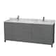 Option Dark Gray / White Carrara Marble Top / Brushed