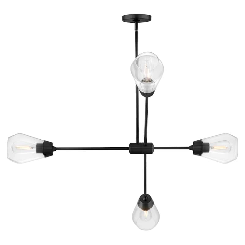 Lark 83584 Livie 4 Light 44" Wide Sputnik Chandelier with Clear Glass