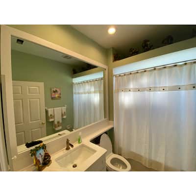 Frame My Mirror Rustic White Framed Wall Mirror, Pendleton Design
