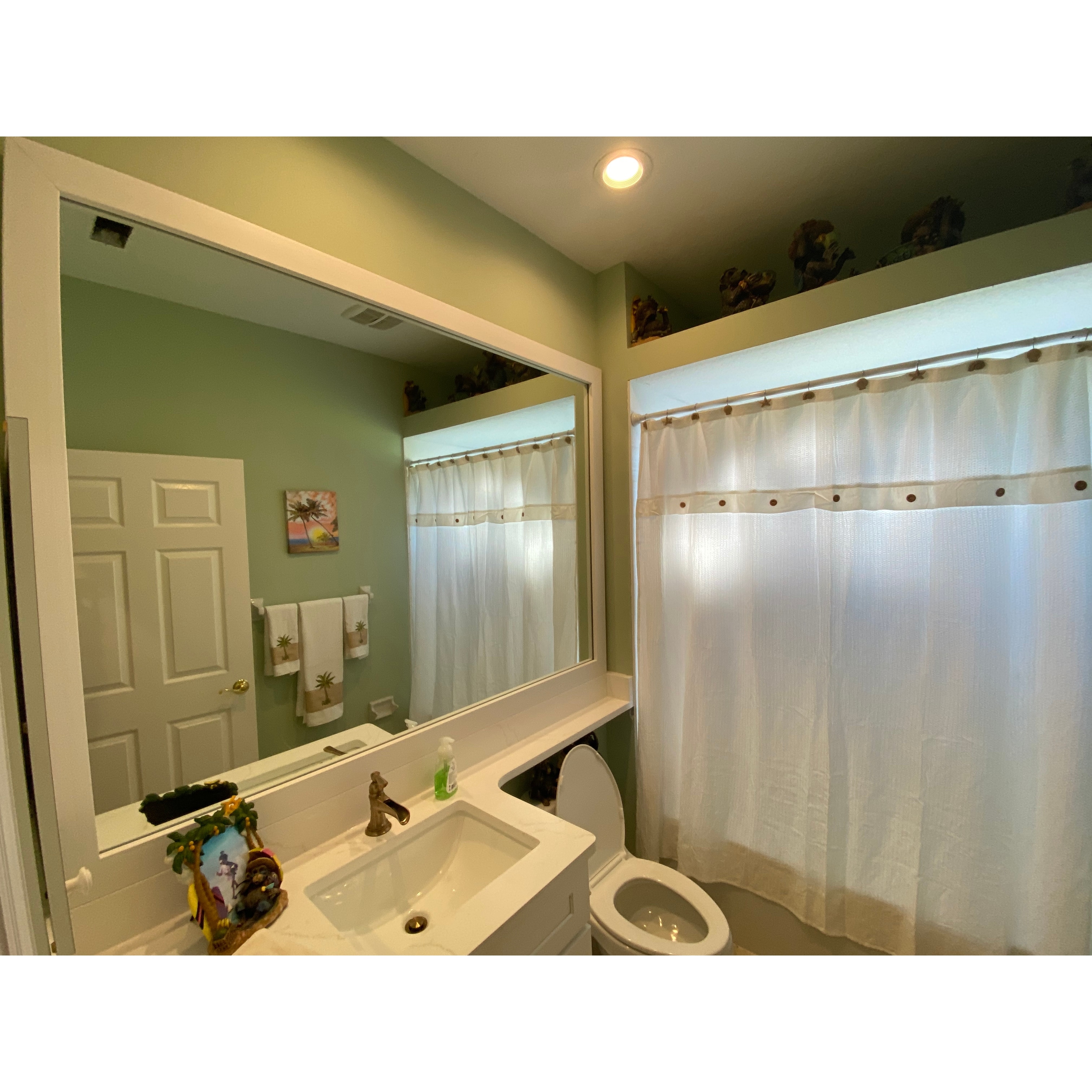 Frame My Mirror Rustic White Framed Wall Mirror, Pendleton Design