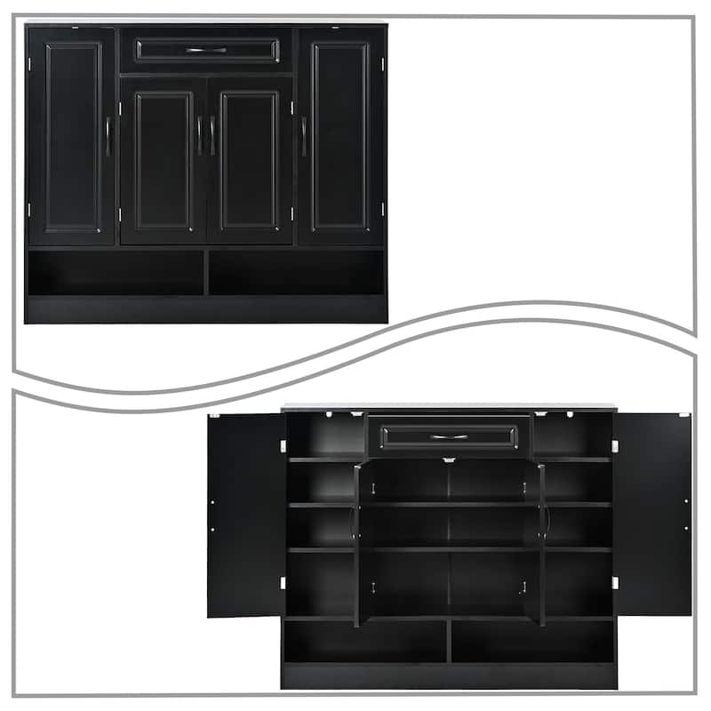 Elegant Minimalist Wooden Shoe Storage Cabinet