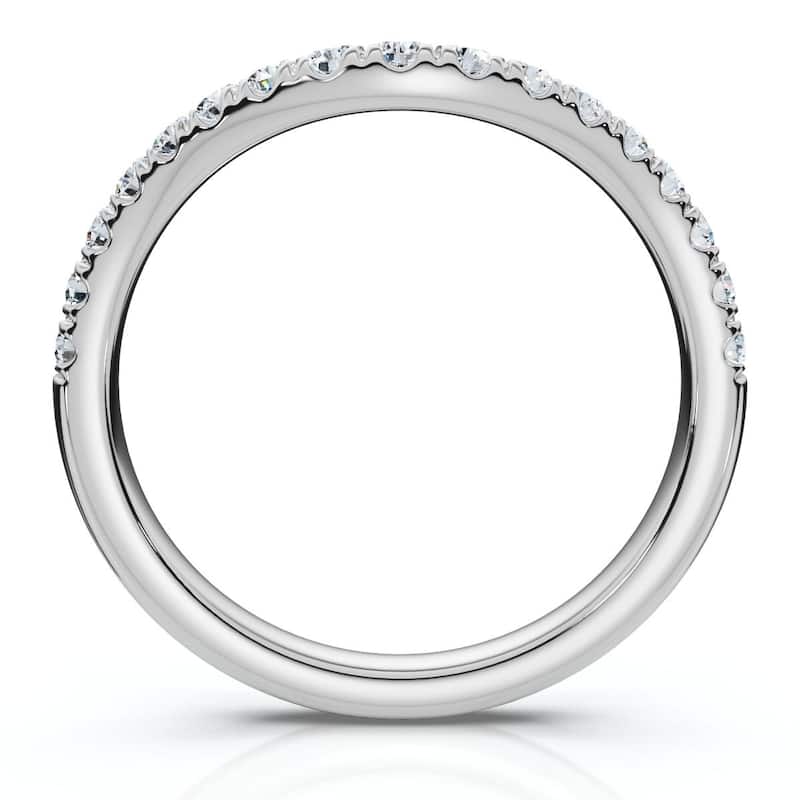 Bliss Diamond Curved Diamond Wedding Ring Enhanced 1/3Ct Gold or Platinum Lab Grown