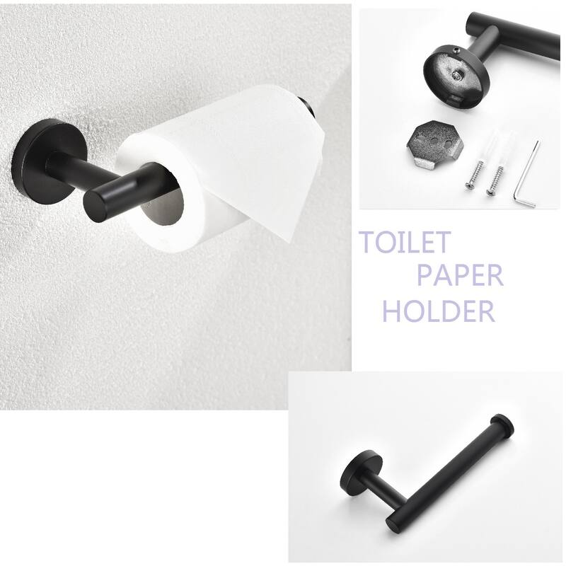 5 Piece Stainless Steel Bathroom Towel Rack Set Wall Mount