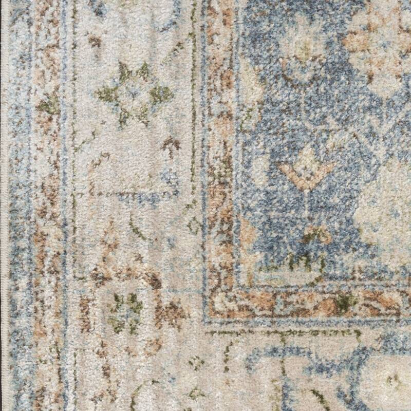 HomeRoots Floral Medallion Transitional Rectangle Area Rug