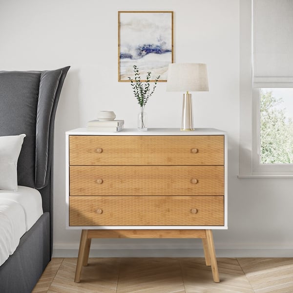 bamboo dresser Horizontal Dressers & Chests 20 Main Drawers Vintage Faux Bamboo 9 Drawer