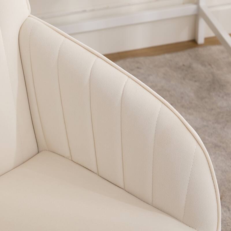 Ergonomic Adjustable Office Chair with Golden Base, Velvet Cushion, Backrest Support, Comfortable for Long Sitting