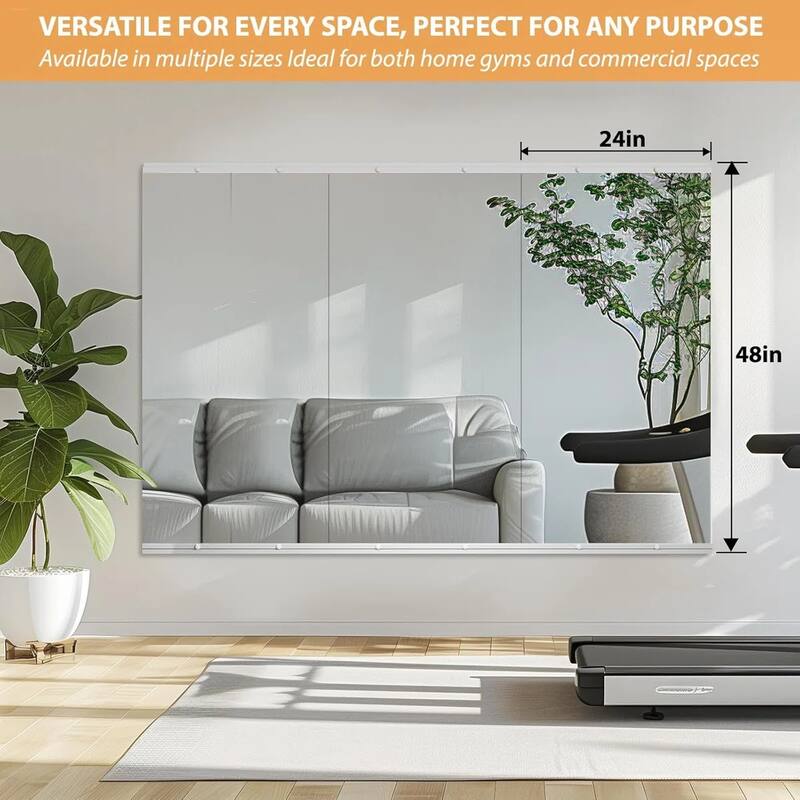 KIOTEE Large Full Length Mirror For Gym, Yoga and Dance Studio