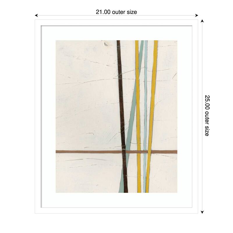 Tangle No. 2 by June Erica Vess Wood Framed Wall Art Print - White - 21 x 25 in