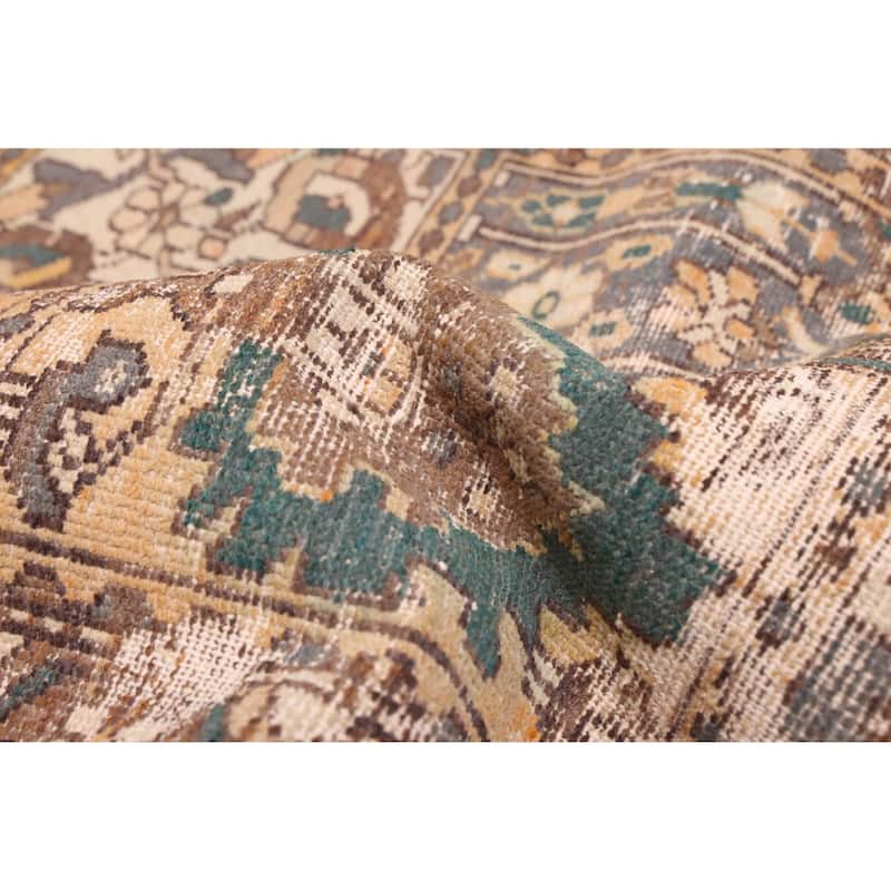 ECARPETGALLERY Hand-knotted Antalya Vintage Brown Wool Rug - 6'11 x 9'6