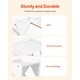 preview thumbnail 4 of 6, White MDF Adjustable Kids Table Chair Set with Pattern & Handle - 15.4 x 12 x 15 in