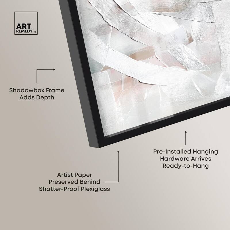 Thick White Texture I Shadowbox by Art Remedy