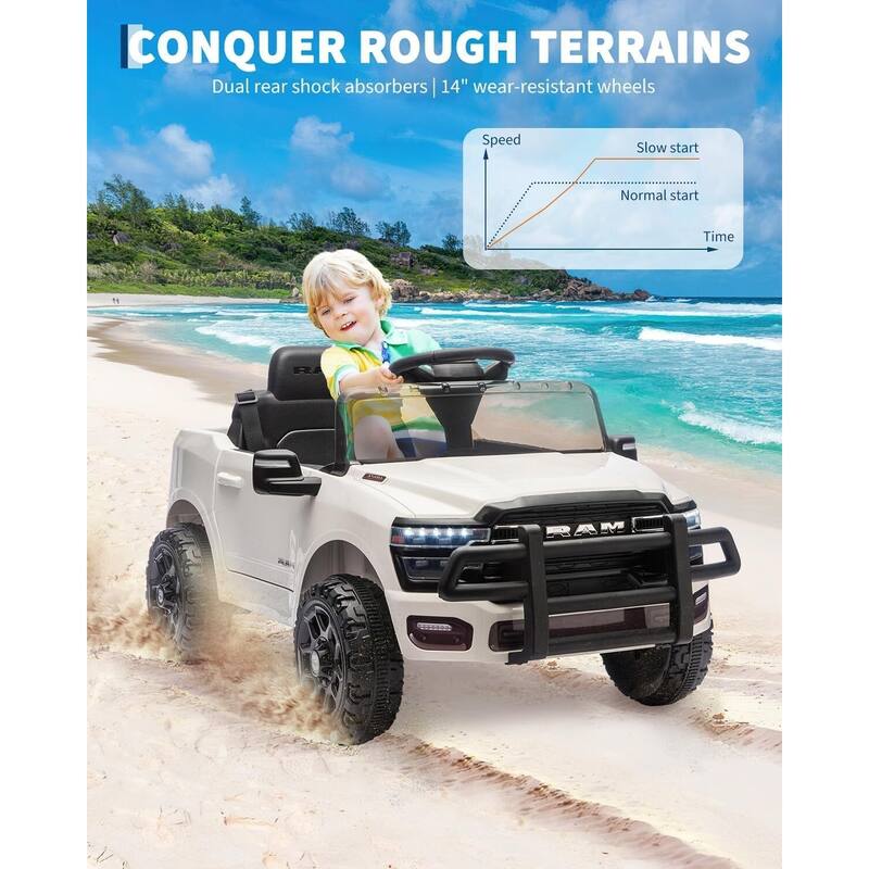 12V Licensed RAM Ride On Pickup Truck Car Toys for Kids Best Gift