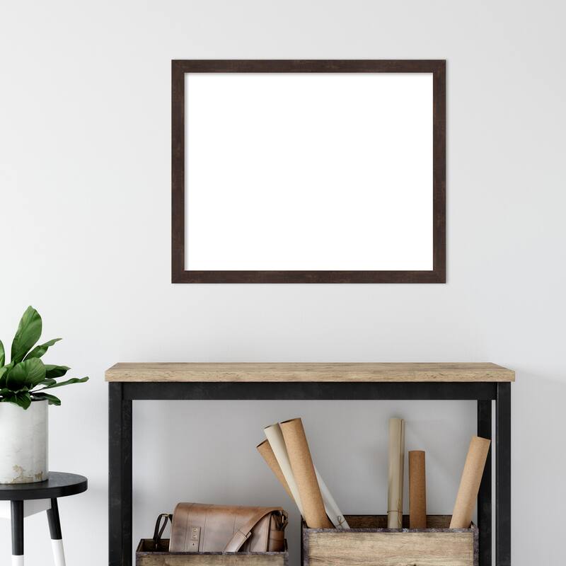 Amanti Art Fresco Dark Walnut Framed Dry Erase Magnetic Board