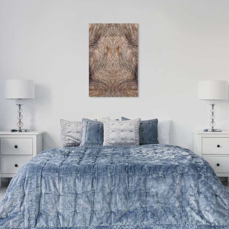 Wynwood Studio Canvas Nature and Landscape Texture Waves Brown and Rustic Wall Art Canvas Print - 36 x 24
