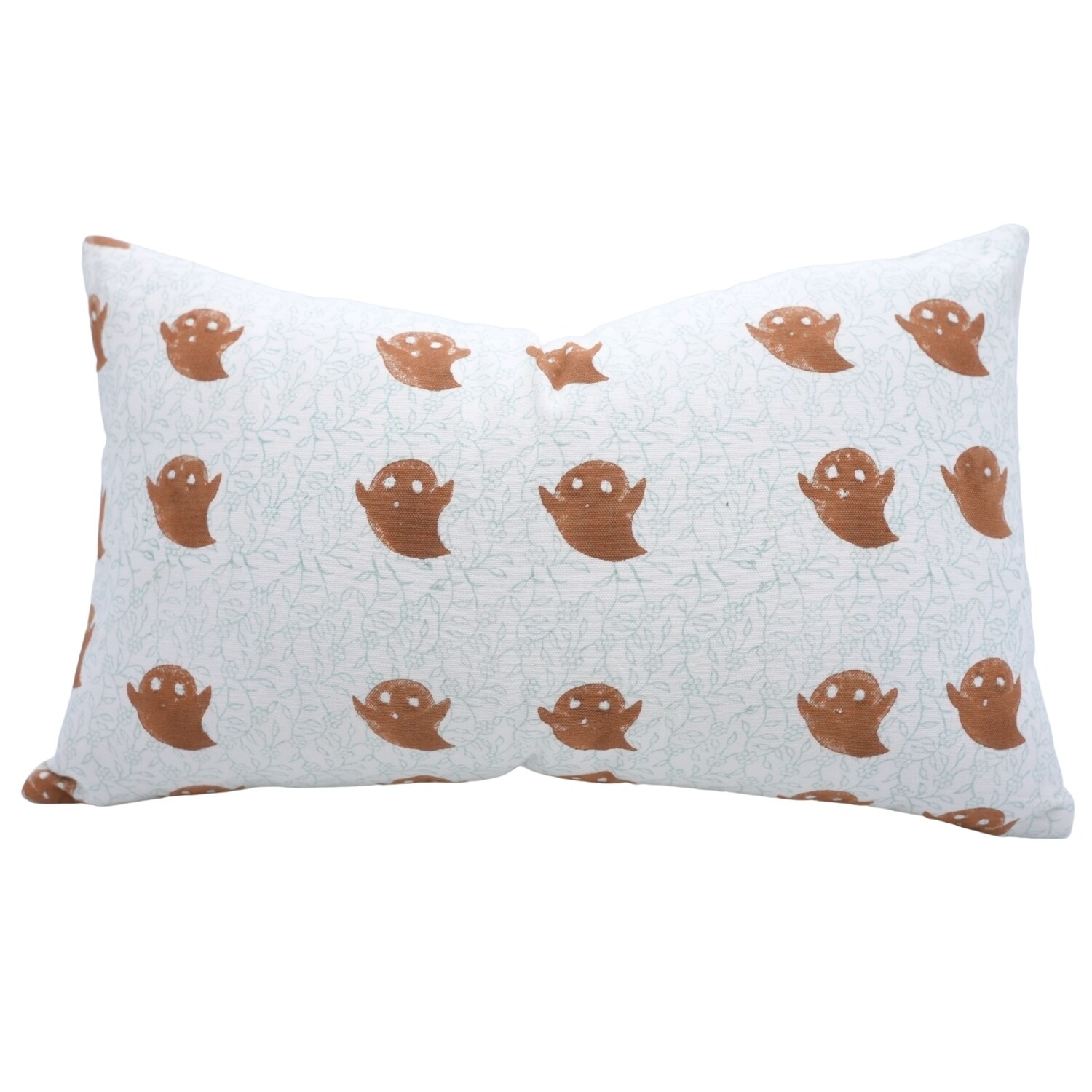 Fabdivine Home Decorative Accent Green Cotton Cushion Case Halloween, Skeleton